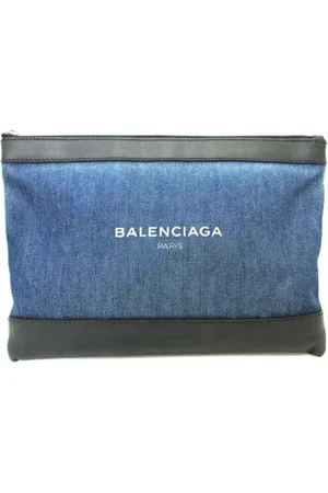 Balenciaga Heren, Pre-owned, Blauw, Maat: ONE Size Leer