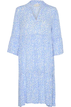 Kaffe Dames, Jurken, Blauw, Maat: 2XL Viscose