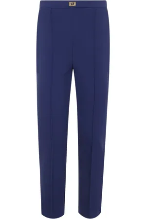 Elisabetta Franchi Dames, Broeken, Blauw, Maat: 2XL