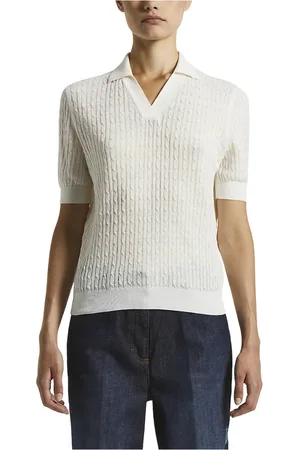 PESERICO SIGN Dames, Truien, Wit, Maat: 2XL Katoen