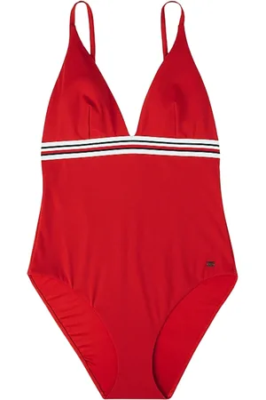 Tommy Hilfiger Dames, Badkleding, Rood, Maat: L Nylon