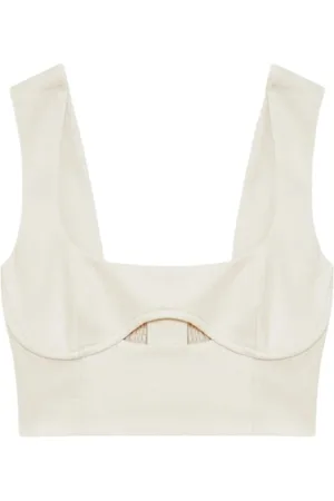 Patrizia Pepe Dames, Tops, Wit, Maat: 2XS