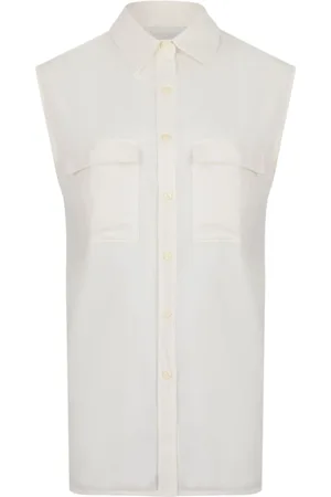 Calvin Klein Dames, Blouses & Shirts, Wit, Maat: S Katoen