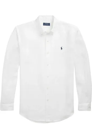 Ralph Lauren Heren, Overhemden, Wit, Maat: 2XL Linnen