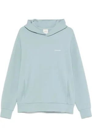 Calvin Klein Heren, Sweatshirts & Hoodies, Blauw, Maat: L Katoen