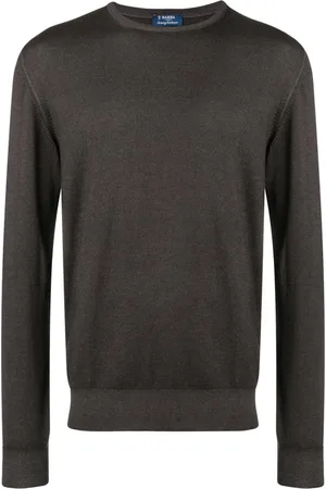 BARBA Heren, Truien, Bruin, Maat: XL Wol