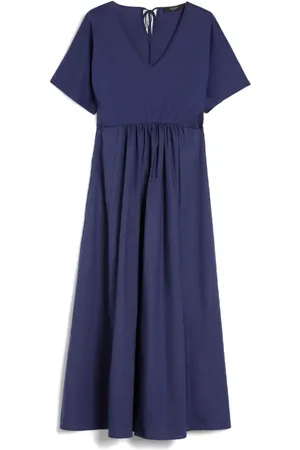 Max Mara Dames, Jurken, Blauw, Maat: L Katoen