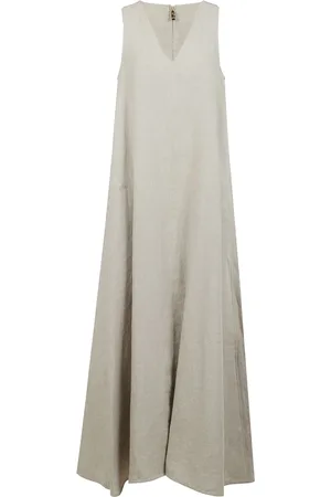 Max Mara Dames, Jurken, Grijs, Maat: S Linnen