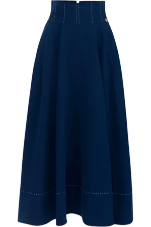 Elisabetta Franchi Dames, Rokken, Blauw, Maat: XS Poliester