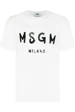 Msgm Heren, Tops, Wit, Maat: XL Katoen