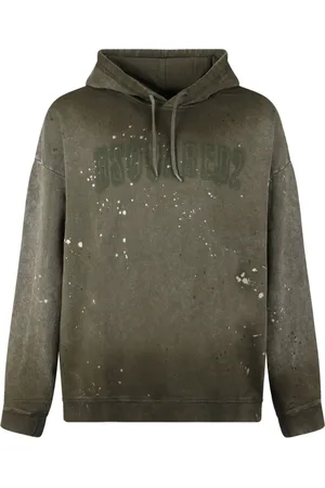 Dsquared2 Heren, Sweatshirts & Hoodies, Groen, Maat: 2XL Katoen