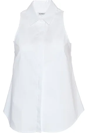 Dondup Dames, Blouses & Shirts, Wit, Maat: 2XS Katoen