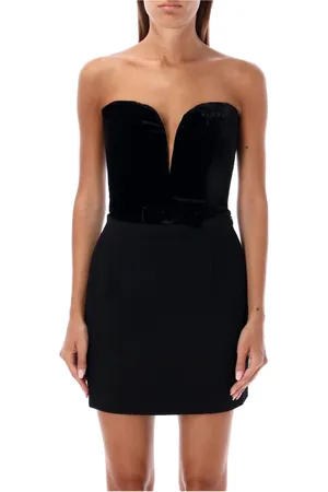 Alessandra Rich Dames, Jurken, Zwart, Maat: S Velours