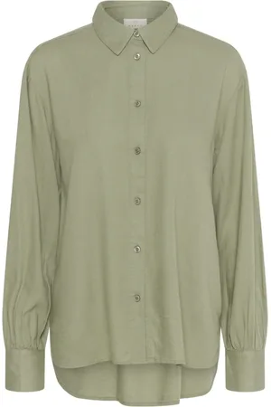 Kaffe Dames, Blouses & Shirts, Groen, Maat: 3XL