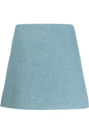 Ganni Dames, Rokken, Blauw, Maat: M Wol