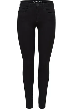 ONLY Dames, Jeans, Zwart, Maat: XL L32 Katoen