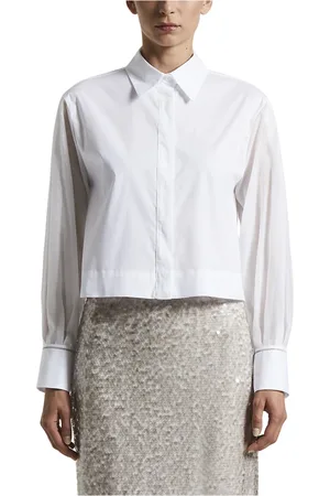 PESERICO SIGN Dames, Blouses & Shirts, Wit, Maat: L Katoen