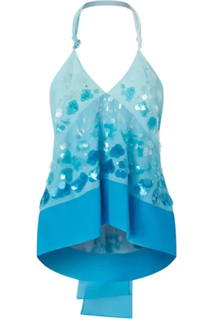 Pinko Dames, Tops, Blauw, Maat: 2XS