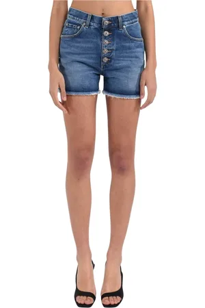Dondup Dames, Korte broeken, Blauw, Maat: W28 Katoen