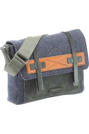 The Bridge Heren, Tassen, Blauw, Maat: ONE Size Wol