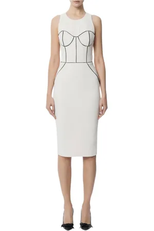 Elisabetta Franchi Dames, Jurken, Wit, Maat: XL Poliester