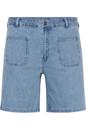 Kaffe Dames, Korte broeken, Blauw, Maat: 4XL Denim