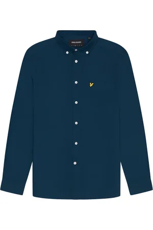 Lyle & Scott Heren, Overhemden, Blauw, Maat: L Katoen