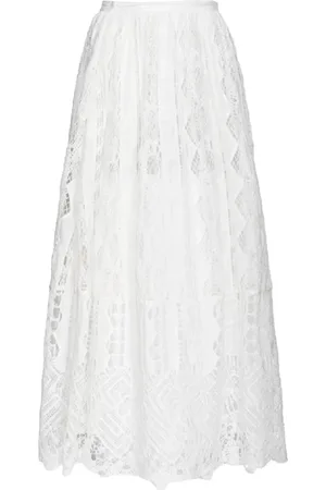 Pinko Dames, Rokken, Wit, Maat: M Katoen
