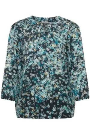 Rabe Dames, Blouses & Shirts, Blauw, Maat: L