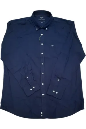 Fynch-Hatton Heren, Overhemden, Blauw, Maat: 2XL