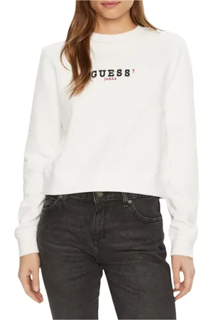 Guess Dames, Sweatshirts & Hoodies, Wit, Maat: S Katoen