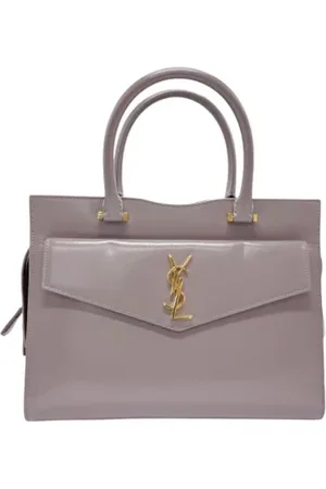 Saint Laurent Dames, Pre-owned, Grijs, Maat: ONE Size Leer