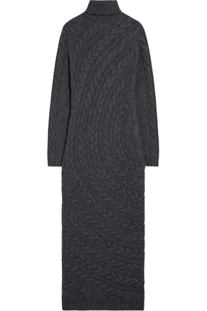 Max Mara Dames, Jurken, Grijs, Maat: L Wol