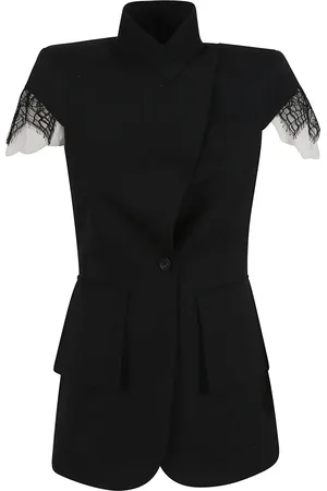 Alexander McQueen Dames, Blouses & Shirts, Zwart, Maat: XS Wol