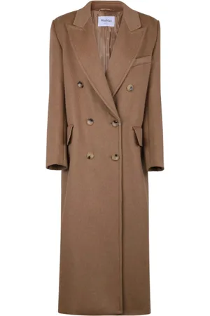 Max Mara Dames, Mantels, Bruin, Maat: S