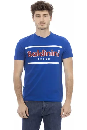 BALDININI Heren, Tops, Blauw, Maat: XS Katoen
