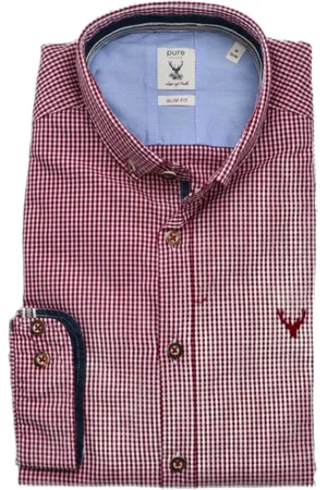 Hatico Heren, Overhemden, Rood, Maat: XS