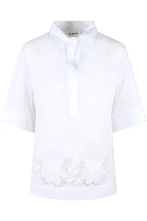 P.A.R.O.S.H. Dames, Blouses & Shirts, Wit, Maat: M Katoen
