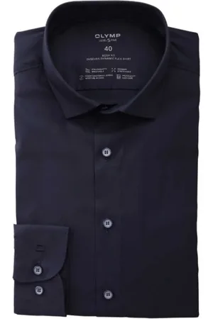 Olymp Heren, Overhemden, Blauw, Maat: 4XL