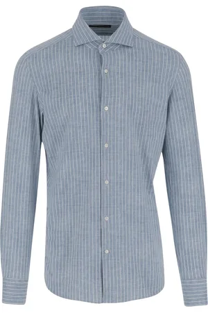 Brian Dales Heren, Overhemden, Blauw, Maat: 2XL Polyamide