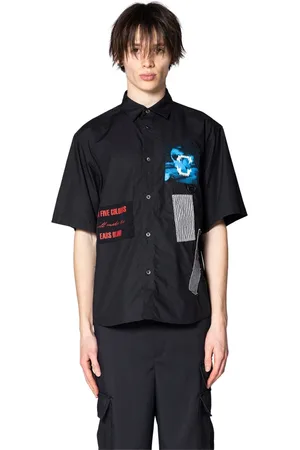 UNDERCOVER Heren, Overhemden, Zwart, Maat: 2XL Katoen