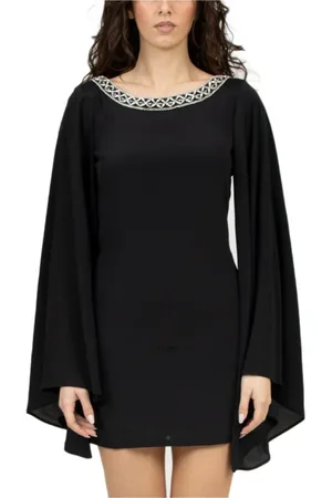 AMEN Dames, Jurken, Zwart, Maat: XS Zijde