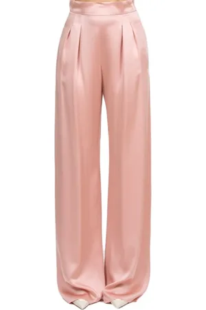 Max Mara Dames, Broeken, Roze, Maat: M Viscose