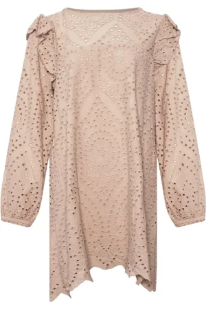 Tiffany & Co. Dames, Jurken, Bruin, Maat: Xs/S