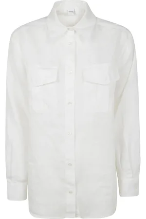 Aspesi Dames, Blouses & Shirts, Wit, Maat: S