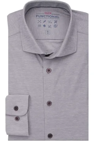 Hatico Heren, Overhemden, Grijs, Maat: 3XL