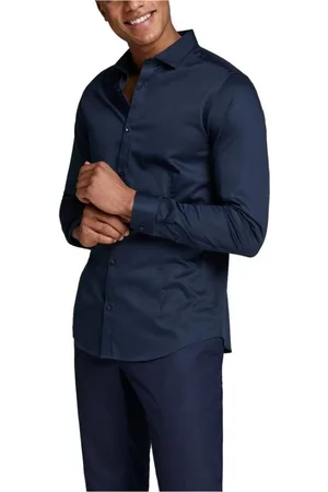 JACK & JONES Heren, Overhemden, Blauw, Maat: S
