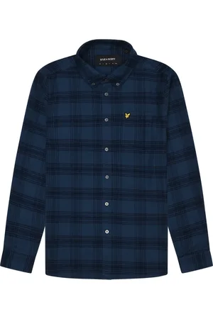 Lyle & Scott Heren, Overhemden, Blauw, Maat: M Flanel