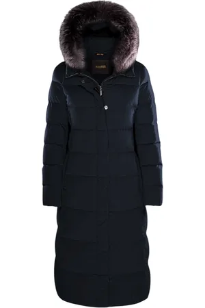 MOORER Dames, Mantels, Blauw, Maat: S