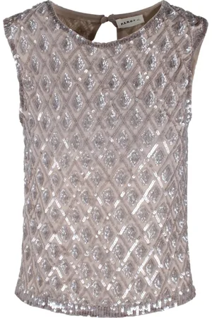 P.A.R.O.S.H. Dames, Tops, Bruin, Maat: S Polyamide